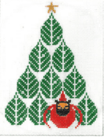 Charley Harper Needlepoint - Charley's Cardinal Christmas Tree